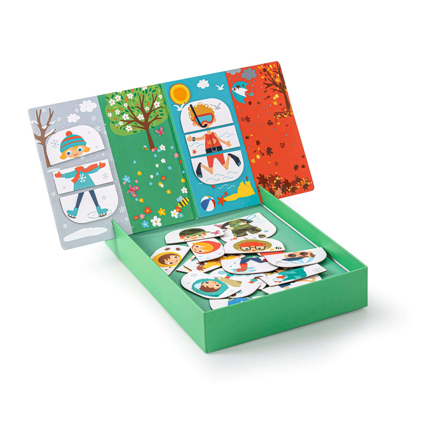 magneet puzzel aankleedspel kinderen apli kids seizoenen inhoud
