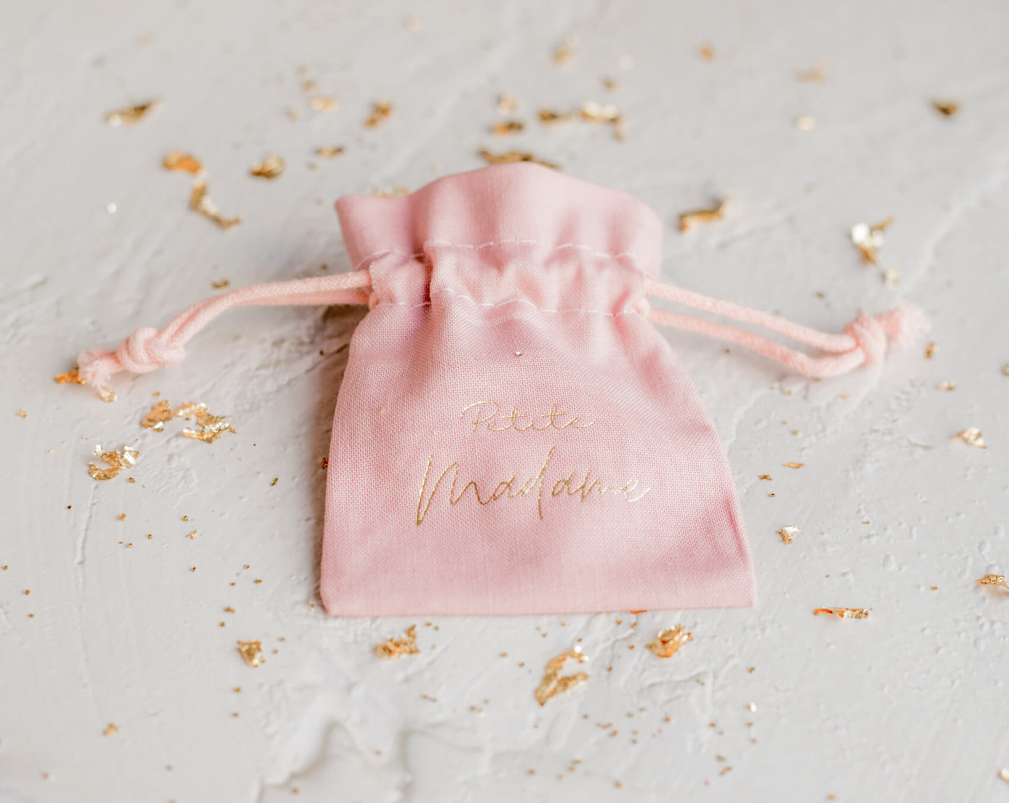 cadeauverpakking petite madame roze zakje katoen