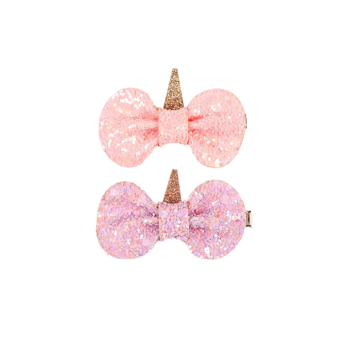 haarklemmen eenhoorn unicorn aryanne souza glitter meisjes vooraanzicht 2 speldjes met hoorn