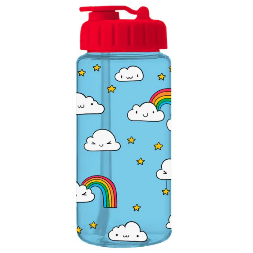 Drinkfles Clouds met regenboogwolkjes