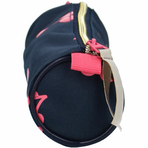 pennenzak meisje lagere school sweet zijaanzicht ronde blauwe pennenzak