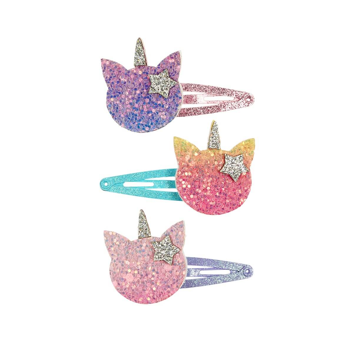 haarclips speldjes haar unicorn kat jula souza vooraanzicht speldjes meisje