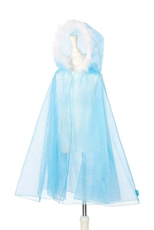 cape ijskoningin souza blauw glitter winter frozen cadeau meisje vooraanzicht
