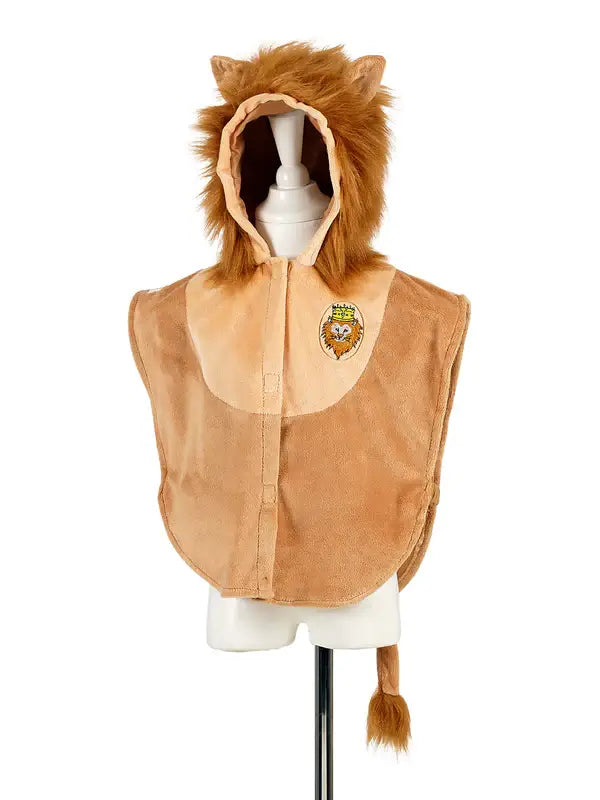 cape leeuw mantel verkleedcape leeuw lion souza verkleedkledij kinderen carnaval verjaardag cadeau vooraanzicht