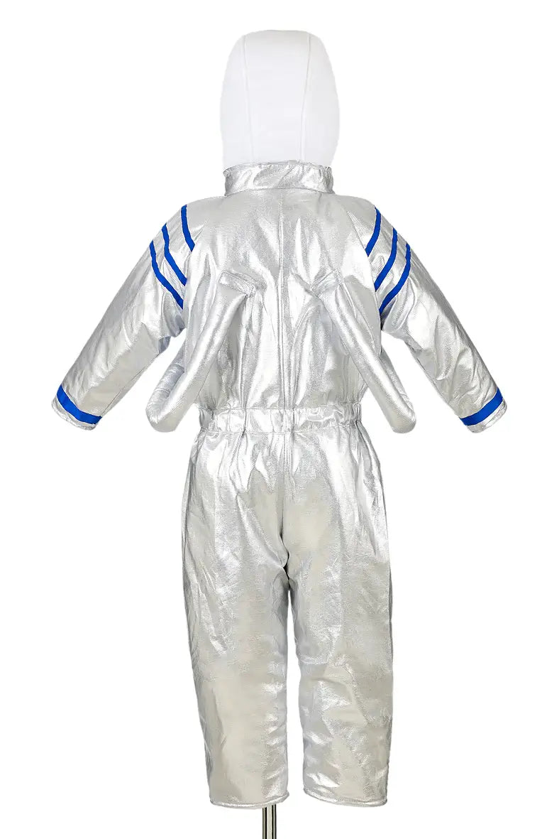 verkleden carnaval jongen ruimtevaarder astronaut souza spaceman zilver verkleedkledij kinderen ruimtepak achterzijde