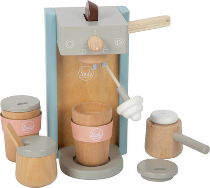 koffiezetapparaat small foot hout tasty melkschuim magnetisch beker to go met deksel vooraanzicht