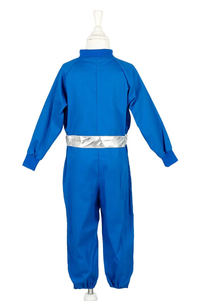 kostuum astronaut blauw souza verkleedkledij kinderen carnaval ruimtevaarder verkleedpak space achterzijde