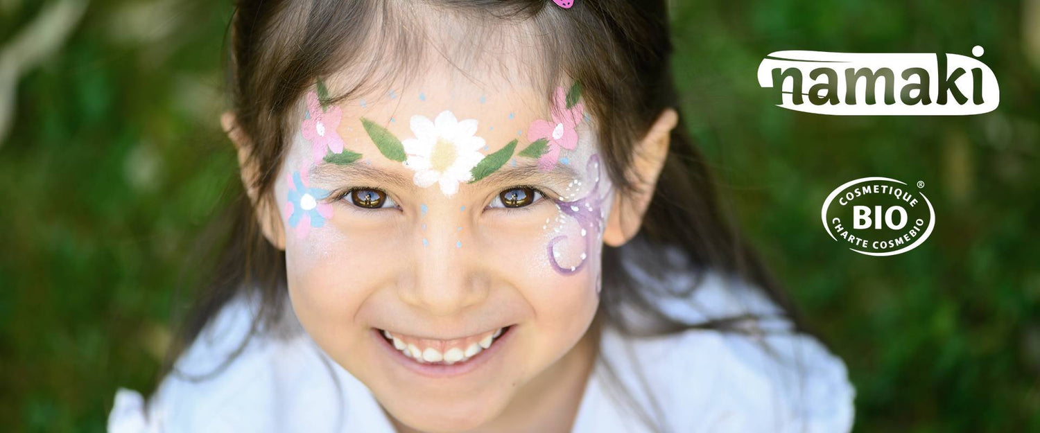 Namaki kindergrime makup en kind schminken bioschmink