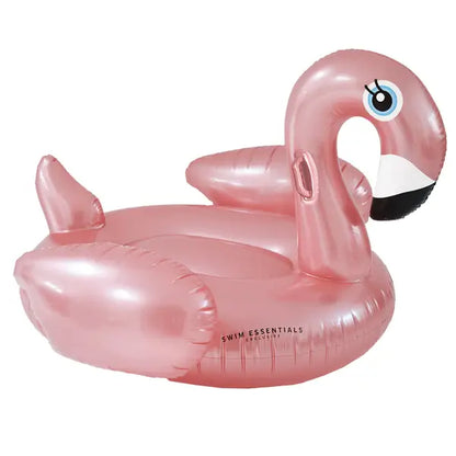 opblaas flamingo rosé goud luchtbed meisjes swim essentials ride on vooraanzicht