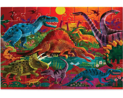 Puzzel Dinosaurus 'Dazzling Dinosaurs' - 60 stukjes | Crocodile Creek