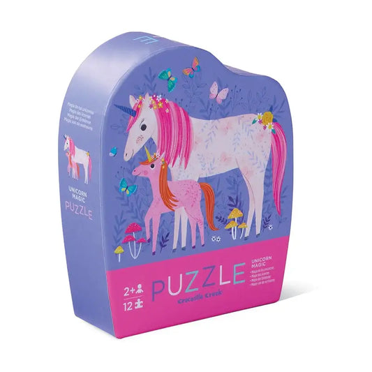 Puzzel kleuter eenhoorn 'Unicorn Magic' 12 stukjes licorne - Crocodile Creek - cadeau idee verjaardag meisje kleuter peuter verpakking 