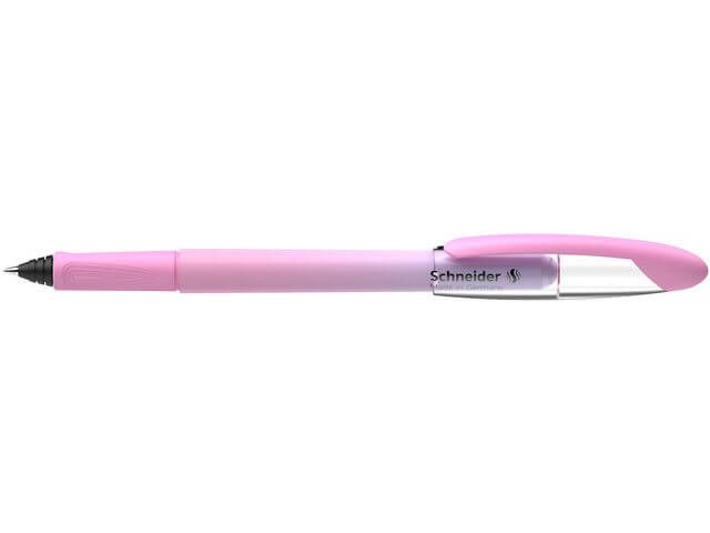 schneider rollerball vulpen voyage pastel roze pen meisje  ballpoint zijaanzicht