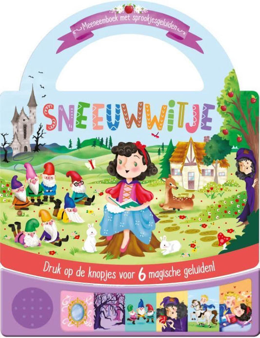 sneeuwwitje kartonboekje met geluiden kinderboek sprookjes meeneem vooraanzicht