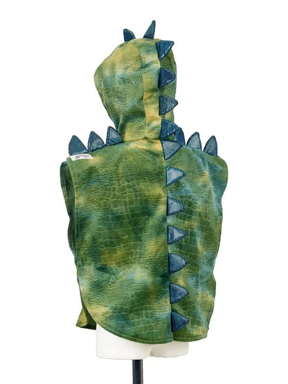 verkleedkledij jongen dino dinosaurus cape baby kleuter peuter groen souza carnaval verkleedkleren achterzijde