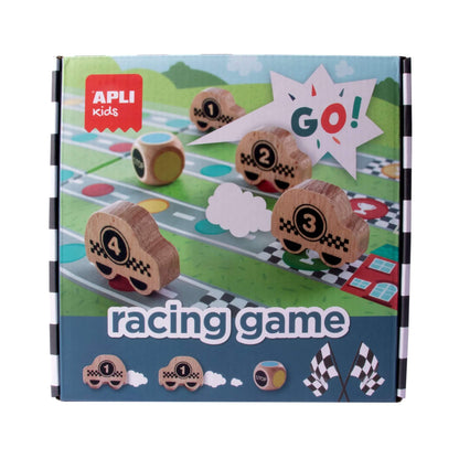 spel kleuren leren houten auto's apli race spel bordspel racing game gezelschapsspel kinderen 3 jaar  vooraanzicht