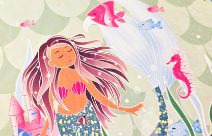 uitnodiging verjaardagsfeestje meisje zeemeermin zee