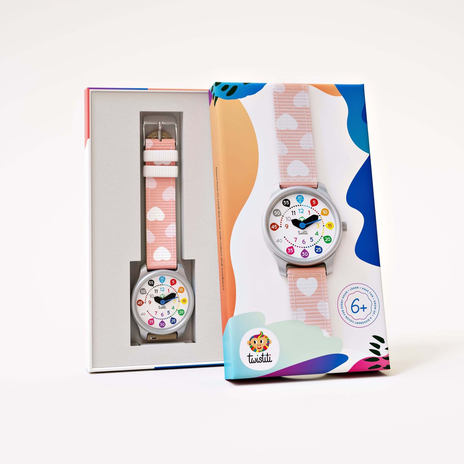 uurwerk kinderen meisje horloge twistiti klok leren lezen in verpakking