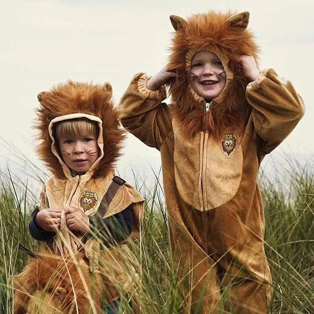leeuwenpak souza leeuwenkostuum lion verkleedpak leeuw verkleedkledij kinderen jongens meisjes cadeau kap met manen voorzijde