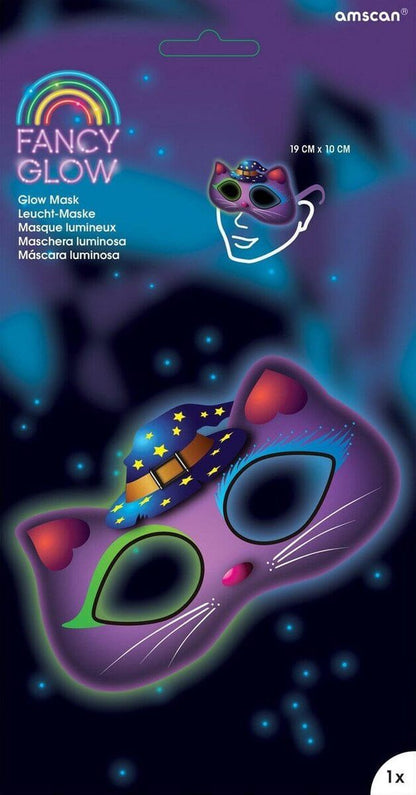 Masker Halloweenkat - Glow in the dark - verpakking