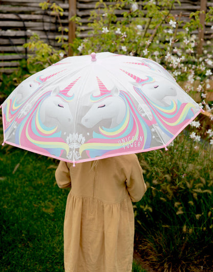 paraplu eenhoorn groot unicorn roze sfeerfoto meisje met paraplu