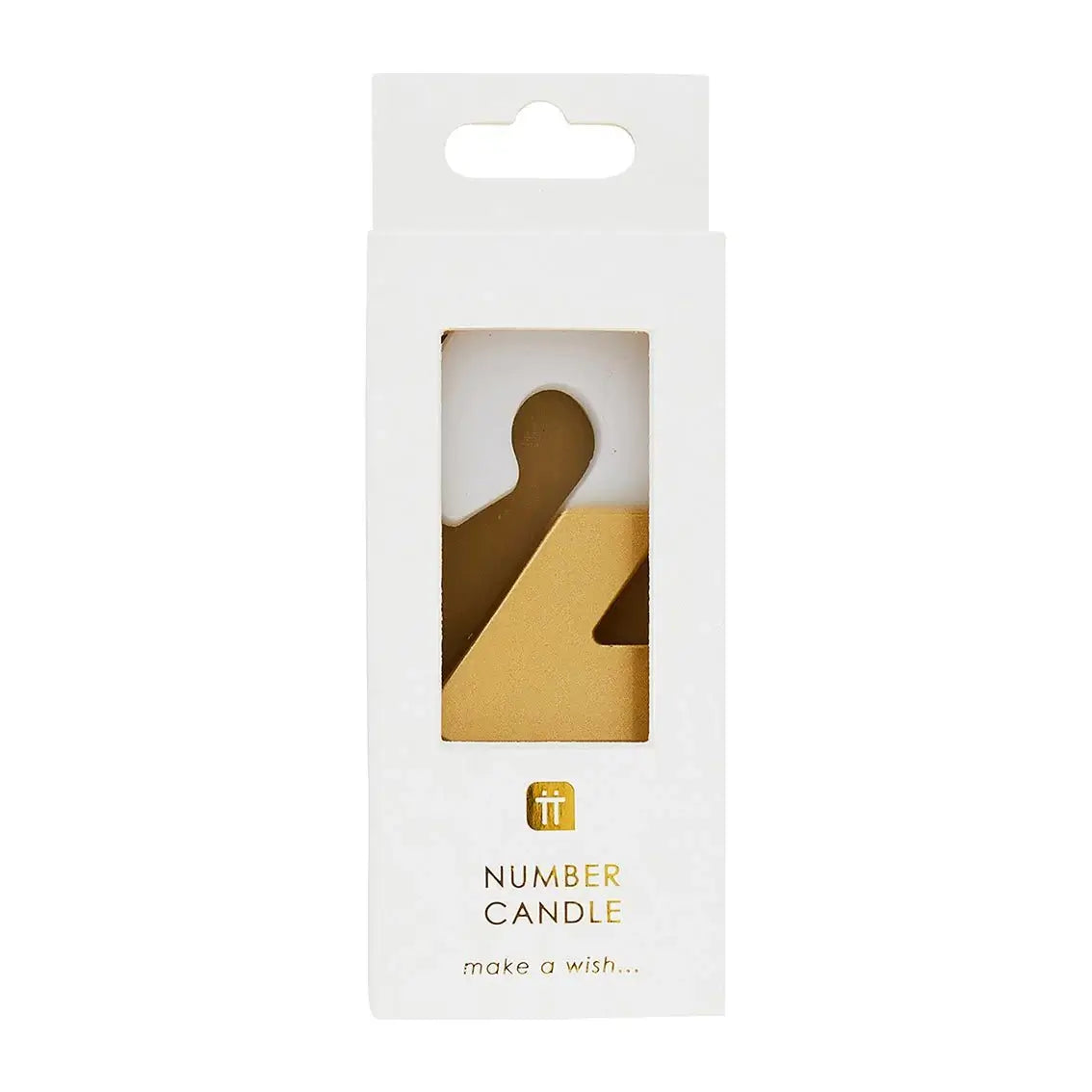 cijferkaars 2 kaas verjaardagstaart nummer twee goud wit verpakking plastic free