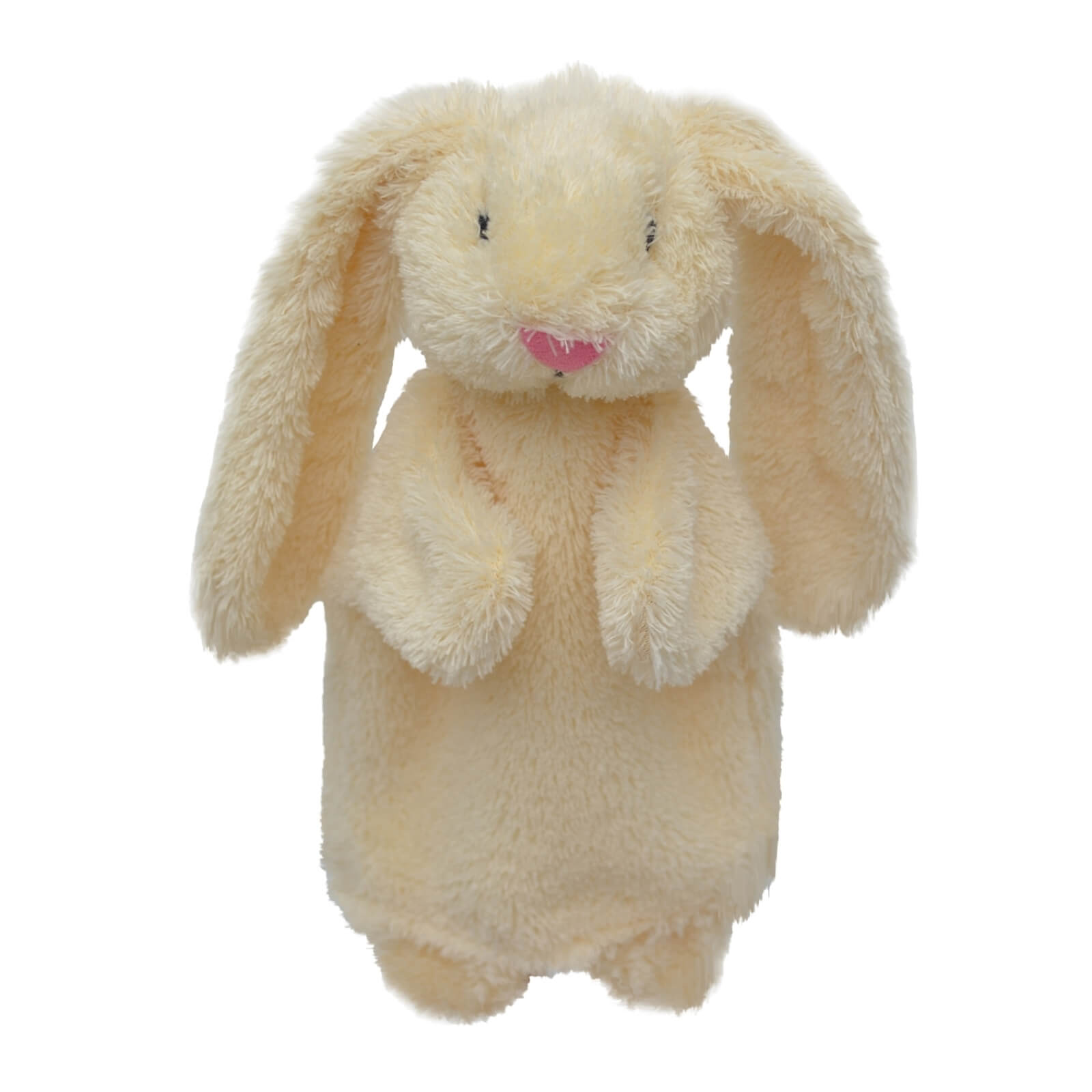 knuffel konijn handpop poppenkastpop pasen geschenk meisje vooraanzicht