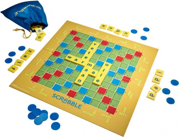 Scrabble Junior - Mattel games gezelschapsspel kinderen - Inhoud