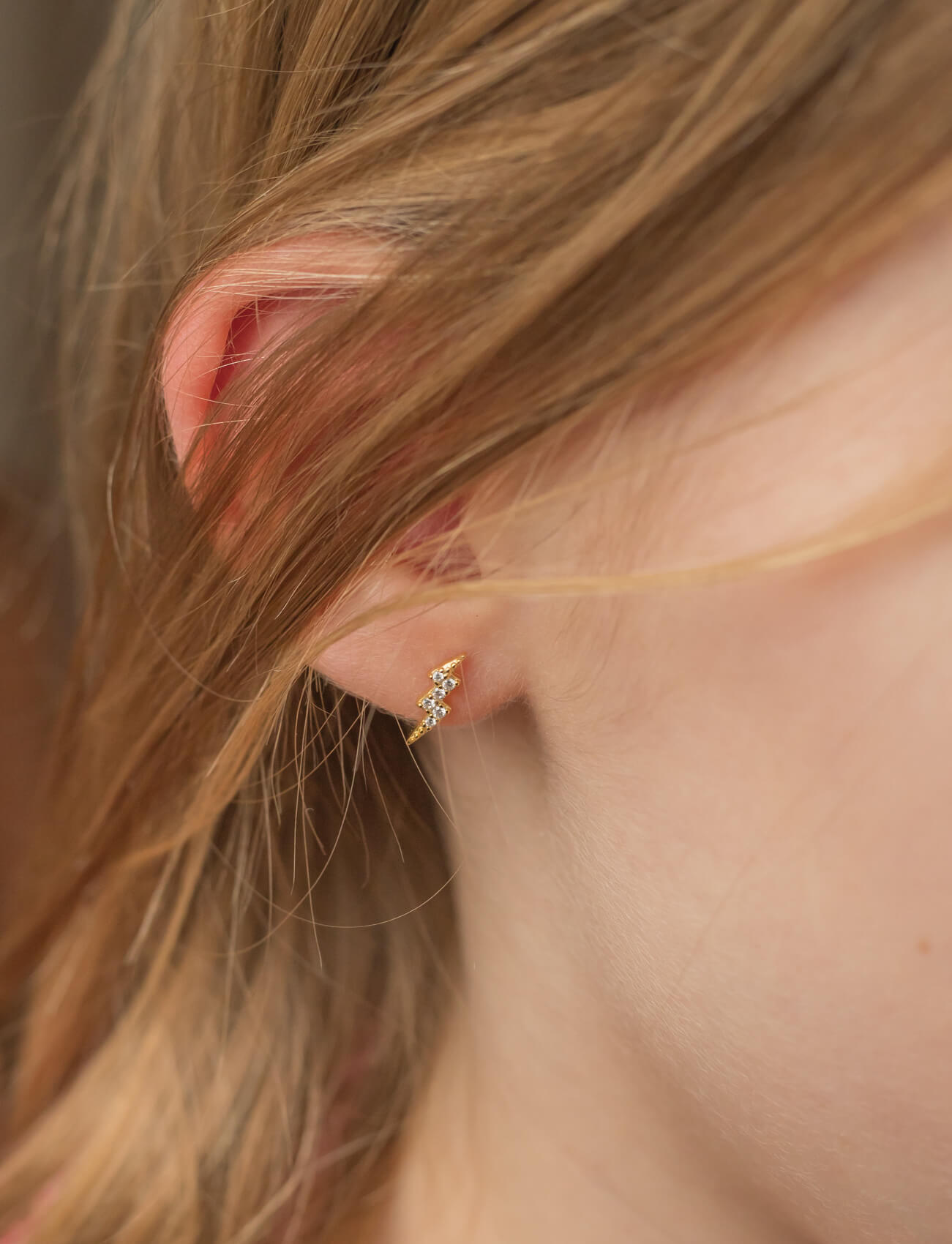 oorbellen goud bliksem oorstekers meisje vrouwen tieners