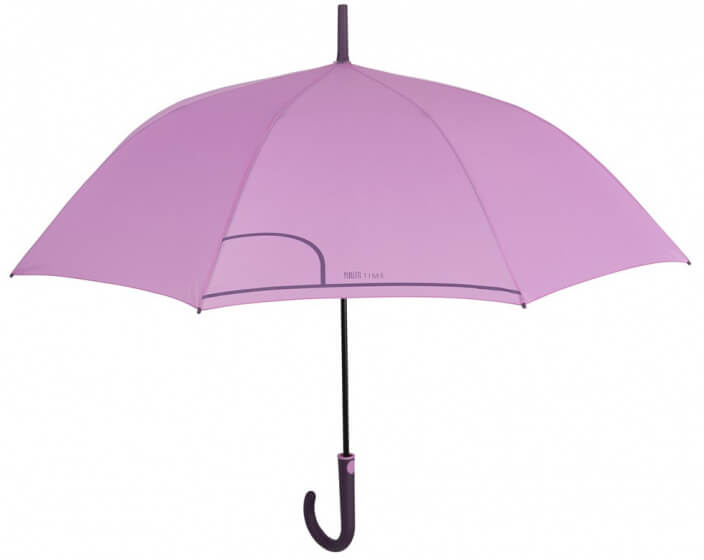 paraplu lila tiener opent automatisch perletti zijaanzicht 