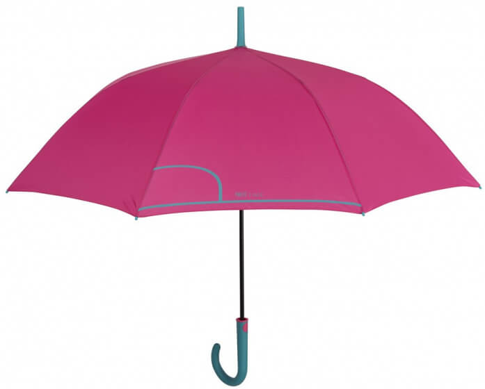 paraplu groot tiener roze fuchsia opent automatisch zijaanzicht