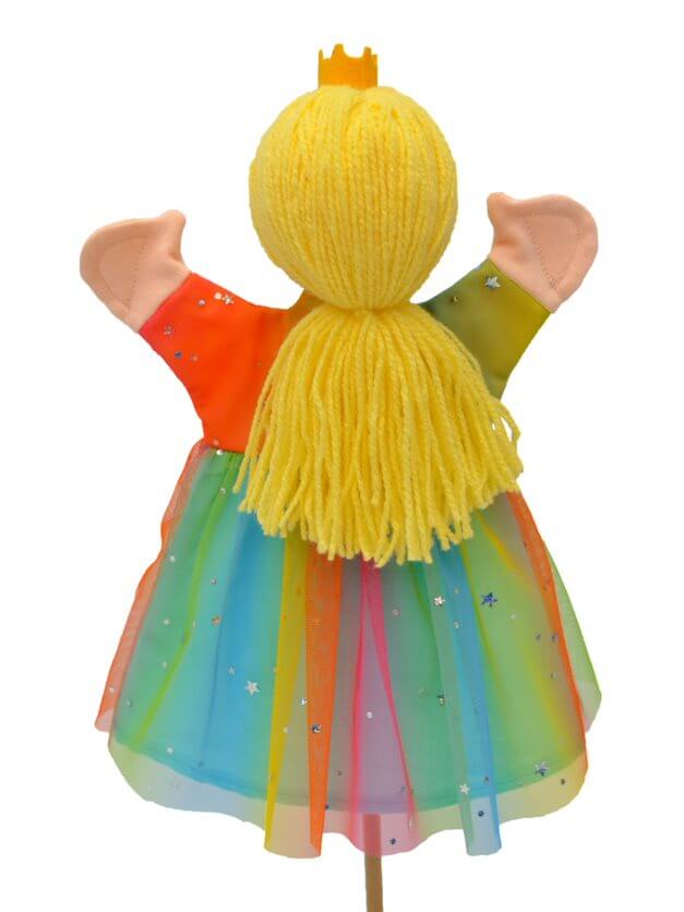 handpop regenboogprinses achterzijde