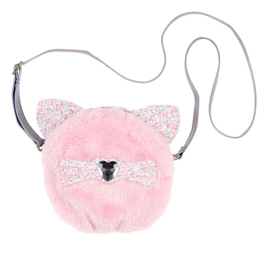 schoudertas kat roze mimi souza handtasje voor meisjes vooraanzicht