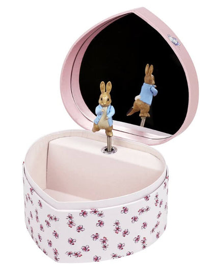 juwelendoos met muziek pieter konijn trousselier peter rabbit binnenzijde deksel met spiegel en pieter konijn